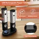 Rechargeable Electric Salt and Pepper Grinder Set, Stainless Steel