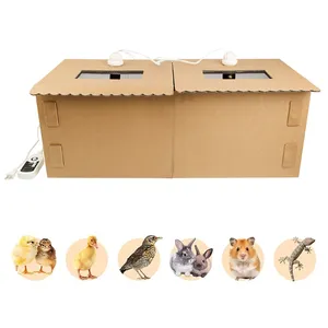 Large Chicken Brooder Box with Bulb Set and Thermometer - Brooder Box for Chicks Indoor Accommodates Up to 12 Chicks - Ideal for Chickens, Ducks, Quails, Hamsters, and Lizards