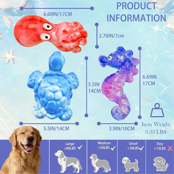 Pet Deluxe 3 Pack Dog Toys for Aggressive Chewers Dog Chew Toys for Medium Large Dogs, Milk Flavored Indestructible Dog Toy, Dense Nylon Tough Dog Toy to Keep Them Busy, Reduce Boredom