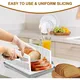 Bread Slicer for Homemade Bread, Bread Slicing Guide Adjustable Width, Foldable and Compact Cutting Guide with Crumb Tray, Suitability for Homemade Bread, Bagels, Cakes.