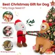 URRU Christmas Dog Toys - 2 Pack Squeaky Stuffed Toys for Large Medium Small Dogs With Detachable Rope, Crinkle to Keep Them Busy - Santa Claus & Reindeer