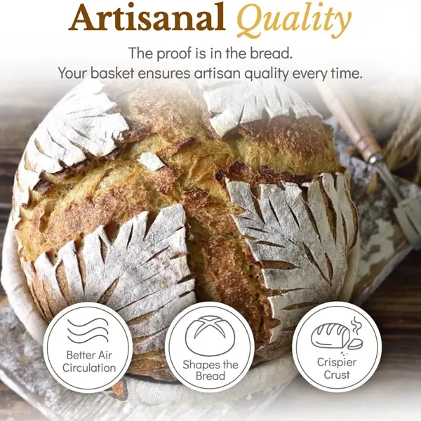 Bread Proofing Basket Set, 9" Round & 10" Oval Banneton Baskets,Complete Sourdough Starter Kit,Sourdough Bread Baking Supplies with Bread Lame, Sling, Dough Whisk