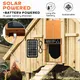 Automatic Chicken Coop Door Solar Powered Automatic Chicken Door with Timer & Light Sensor, Anti-Pinch, Durable Aluminum Auto Chicken Door, Charge with Solar Panel & USB