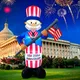 8FT 250th Anniversary 4th of July Inflatables Outdoor Decorations Patriotic Blow Up Yard Decorations with LED Lights Fourth of July Memorial Independence Day Party Garden Holiday Outside Decor