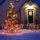 19" Christmas Candy Cane Lights, 8 Packs Christmas Pathway Marker Candy 8 Modes Solar Lights Walkway Outdoor Markers with Stakes for Garden Patio Christmas Decorations