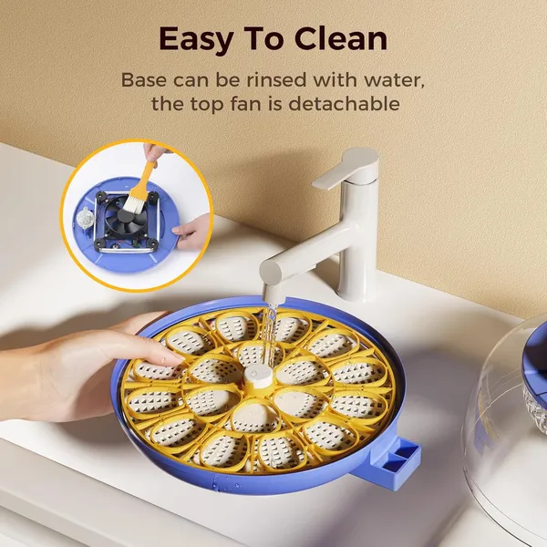 18 Egg Incubator with Automatic Egg Turning and Humidity Control, 360° View Auto Water Adding, Egg Candler Incubators for Hatching Eggs for Chicken Ducks