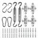 Shade Sail Hardware Kit, Stainless Steel Hardware Kit for Triangle Square Rectangle Sun Shade Sail Installation for Garden Patio Lawn,42 Pcs