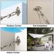 82Pcs Shade Sail Hardware Kit, Stainless Steel Hardware Kit for Triangle Square Rectangle Sun Shade Sail Installation for Garden Patio Lawn