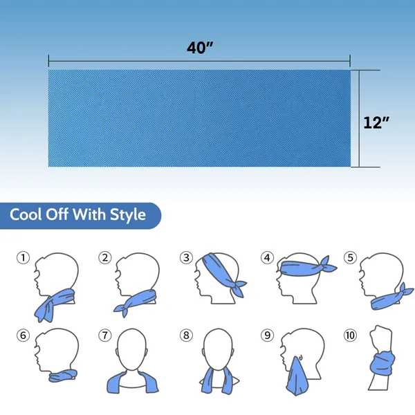 5Packs Cooling Neck Towels, Cooling Neck Wraps,Soft Ice Chilly Towels for Hot Weather Workout, Gym, Fitness, Running, Yoga, Sport & More Activities