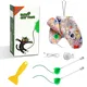 URRU Interactive Cat Toys for Indoor Cats,Moving Concealed Feathers,Real Mouse Squeaky,Touch Activated Cat Exercise Toys USB Rechargeable Self Play Toy for Cats and Kittens