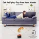 URRU Interactive Cat Toy for Indoor Cats,Automatic Teaser Cat Toy, 2 Control Mode & Mice Sound,Auto/RC DIY Cat Mouse Hunting Toy for Chase Hunt Weight Loss,Gifts for Cat Lovers-Orange