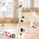 Cat Toy,4 in 1 Indoor Cat Interactive Toys,14Pcs Durable Teaser Cat Toy Replacements,Interactive Cat Feather Toys with Hanging Door Kitten Wand Suction Cup Feathers Ball Mice Butterfly Streamer