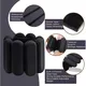 Pilates Wrist & Ankle Weights for Women, Wearable Strong Arm & Leg Weights Set of 2(1Lbs Each), Adjustable Ankle Weights for Walking, Yoga, Dance, Barre,Gym,Black