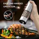 Electric Salt and Pepper Grinder Set USB Rechargeable with Adjustable Coarseness Stainless Steel Automatic Salt n Pepper Mill Grinders Refillable with light