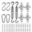 Shade Sail Hardware Kit, Stainless Steel Hardware Kit for Triangle Square Rectangle Sun Shade Sail Installation for Garden Patio Lawn,42 Pcs
