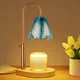 Candle Warmer Lamp with Timer & Adjustable Height & Dimmer, Electric Wax Candle Warmer for Jar Candles, 2 Bulbs, Candle Light Room Decor Gifts for Women (Green)