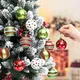 12 Pcs 2.4 Inch Christmas Ball Ornaments Glittering Plastic Hanging Decorations Elf Balls Swirl Candy Cane Peppermint Red and Green Christmas Tree Pendants for Xmas Tree Decoration