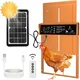 Automatic Chicken Coop Door Solar Powered Automatic Chicken Door with Timer & Light Sensor, Anti-Pinch, Durable Aluminum Auto Chicken Door, Charge with Solar Panel & USB