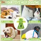 URRU Dog Toys Squeaky, Interactive Plush Dog Toy with Squeaker and Crinkle Paper, Suitable for Reducing Boredom and Anxiety, Cute Pet Toy for Small and Middle Dogs(Green)