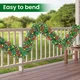Pre-Lit Christmas Garland with Lights, 50 LEDs 9FT Christmas Garland Battery Operated Christmas Decoration Lighted Garland for Stairs Railing Fireplace Mantle Front Door Home Holiday Decor
