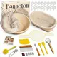 Bread Proofing Basket Set, 9" Round & 10" Oval Banneton Baskets,Complete Sourdough Starter Kit,Sourdough Bread Baking Supplies with Bread Lame, Sling, Dough Whisk