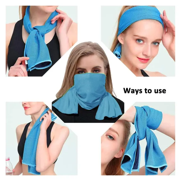 5Packs Cooling Neck Towels, Cooling Neck Wraps,Soft Ice Chilly Towels for Hot Weather Workout, Gym, Fitness, Running, Yoga, Sport & More Activities