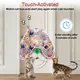 URRU Interactive Cat Toys for Indoor Cats,Moving Concealed Feathers,Real Mouse Squeaky,Touch Activated Cat Exercise Toys USB Rechargeable Self Play Toy for Cats and Kittens