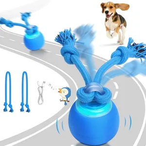 Interactive Dog Toys Wicked Ball, Moving Dog Ball with Touch Activated, Squeaky Dog Toy, Active Rolling Ball for Small/Medium/Large Dogs, Dog Toys for Aggressive Chewers,Blue