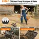 Pet Deluxe 2-in-1 Chicken Poop Scooper & Rake,12" Heavy Duty Sifting Shovel for Coop Cleaning, Adjustable 26" to 76" Stainless Steel Handle for Cleaning Cat Litter, Beach Sand, Small Farms, Pet Waste