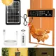 Automatic Chicken Coop Door Solar Powered Automatic Chicken Door with Timer & Light Sensor, Anti-Pinch, Durable Aluminum Auto Chicken Door, Charge with Solar Panel & USB