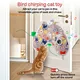 URRU Interactive Cat Toys for Indoor Cats,Moving Concealed Feathers,Real Mouse Squeaky,Touch Activated Cat Exercise Toys USB Rechargeable Self Play Toy for Cats and Kittens