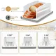 Bread Slicer for Homemade Bread, Bread Slicing Guide Adjustable Width, Foldable and Compact Cutting Guide with Crumb Tray, Suitability for Homemade Bread, Bagels, Cakes.