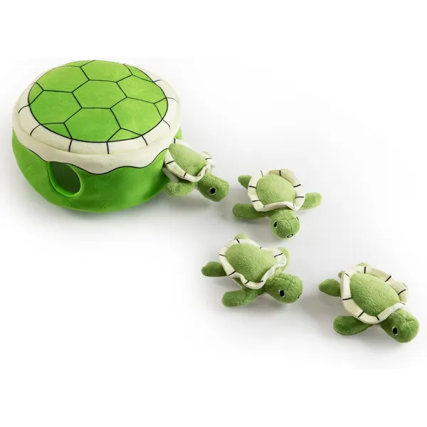 URRU Squeaky Dog Toy, Interactive Plush Hide and Seek Dog Toys for Small Medium Sized Dogs and Non-Aggressive Chewers, Puppy Teeth Clean Chew Toys, Turtles