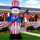 8FT 250th Anniversary 4th of July Inflatables Outdoor Decorations Patriotic Blow Up Yard Decorations with LED Lights Fourth of July Memorial Independence Day Party Garden Holiday Outside Decor